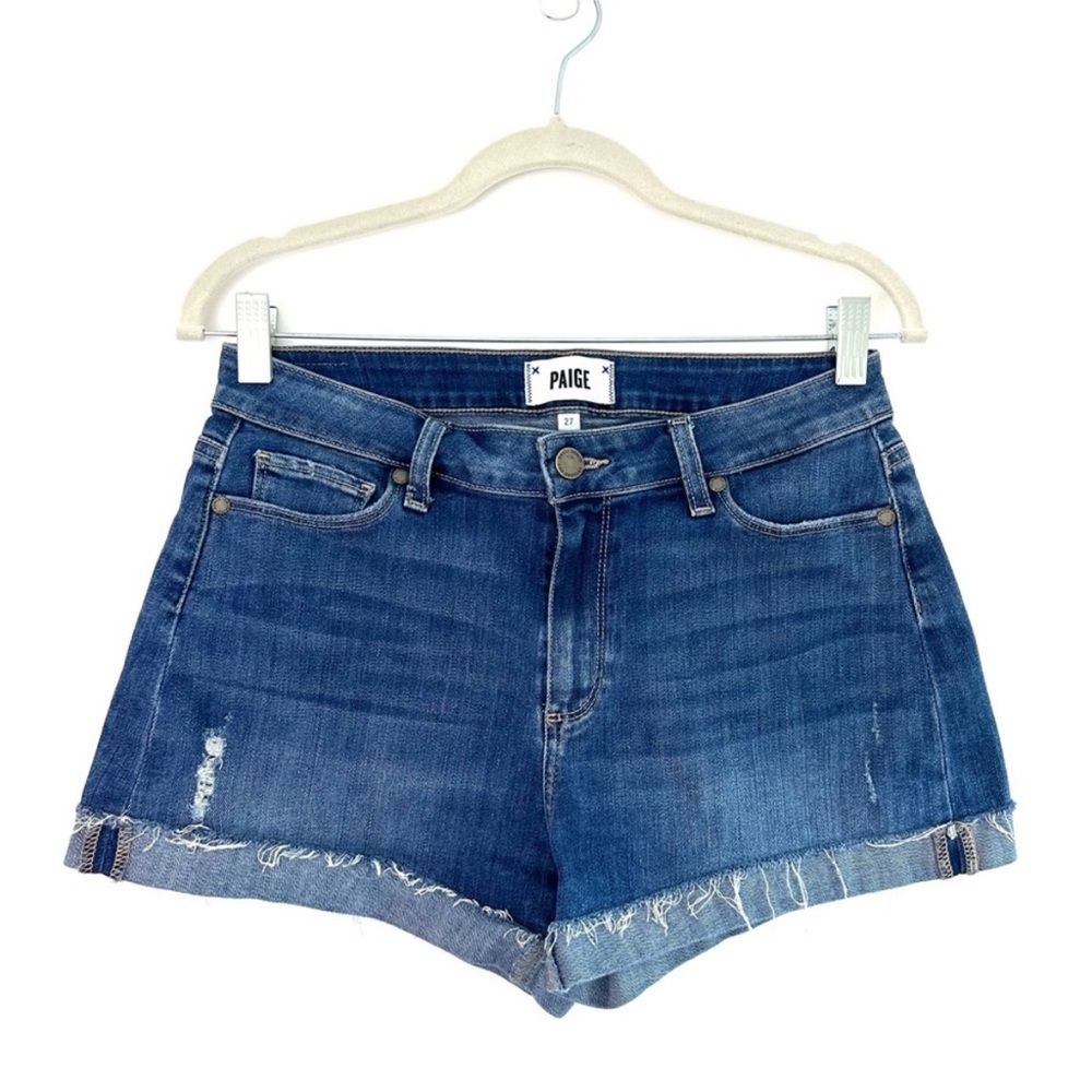 Paige Jimmy Jimmy Destructed Vicky Denim Cut-off Shorts 27